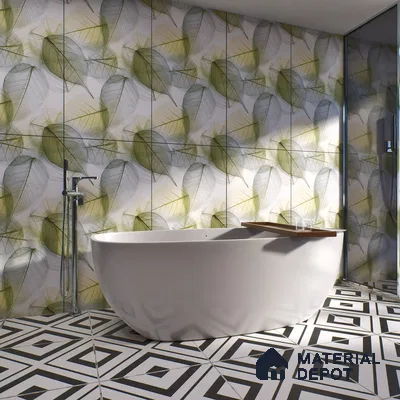 Tropical Look Wall Tile TL 06517 CR Multi Decor 01 4 ft x 2 ft Vitrified Matte Finish Tile - 9 mm | Suitable for Living Room, Bedroom, Bathroom, Dining (Sample)