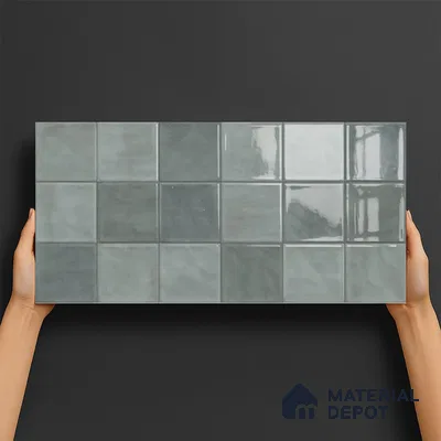 Highlighter Wall Tile TL 06554 B Dove Aqua Decor 2 ft x 1 ft Ceramic Glossy Finish - 8 mm | Suitable for Living Room, Kitchen & Bathroom (Sample)
