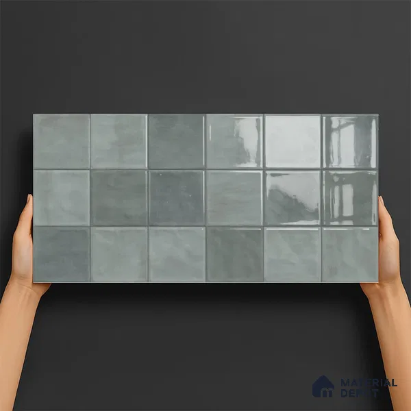 Highlighter Wall Tile TL 06554 B Dove Aqua Decor 2 ft x 1 ft Ceramic Glossy Finish - 8 mm | Suitable for Living Room, Kitchen & Bathroom (Sample)