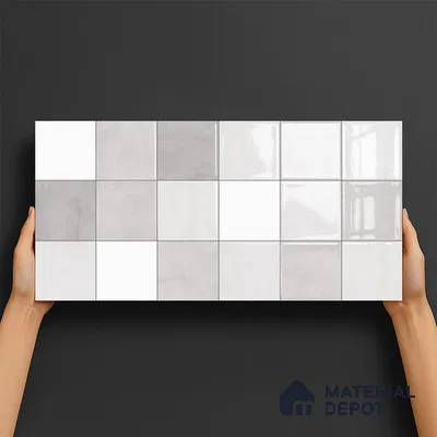 Highlighter Wall Tile TL 06554 C Dove Pearl Decor 2 ft x 1 ft Ceramic Glossy Finish - 8 mm | Suitable for Living Room, Kitchen & Bathroom (Sample)
