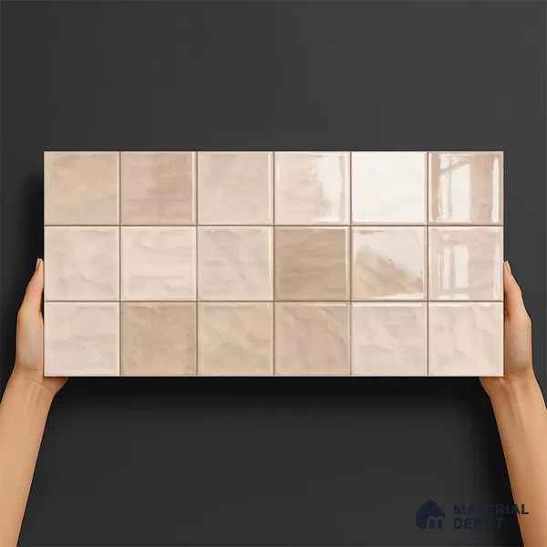 Faux Subway Wall Tile TL 06554 D Dove Brown Decor 2 ft x 1 ft Ceramic Glossy Finish - 8 mm | Suitable for Living Room, Kitchen & Bathroom