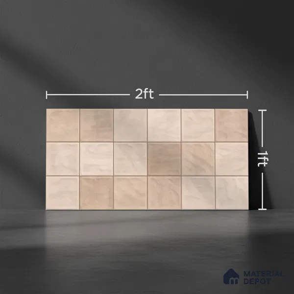 Faux Subway Wall Tile TL 06554 D Dove Brown Decor 2 ft x 1 ft Ceramic Glossy Finish - 8 mm | Suitable for Living Room, Kitchen & Bathroom