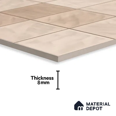 Faux Subway Wall Tile TL 06554 D Dove Brown Decor 2 ft x 1 ft Ceramic Glossy Finish - 8 mm | Suitable for Living Room, Kitchen & Bathroom