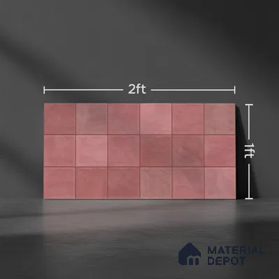 Highlighter Wall Tile TL 06554 F Dove Pink Decor 2 ft x 1 ft Ceramic Glossy Finish - 8 mm | Suitable for Living Room, Kitchen & Bathroom (Sample)