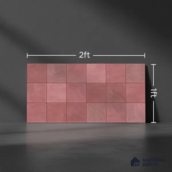 Highlighter Wall Tile TL 06554 F Dove Pink Decor 2 ft x 1 ft Ceramic Glossy Finish - 8 mm | Suitable for Living Room, Kitchen & Bathroom (Sample)