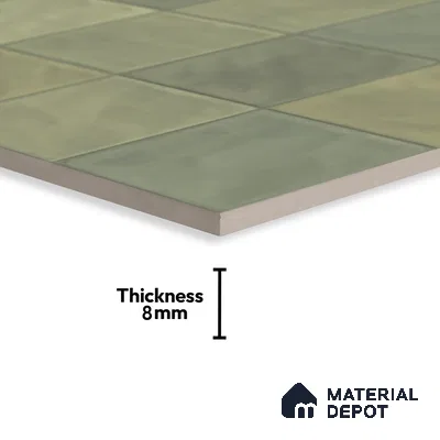 Highlighter Wall Tile TL 06554 Dove Green Decor 2 ft x 1 ft Ceramic Glossy Finish - 8 mm | Suitable for Living Room, Kitchen & Bathroom (Sample)