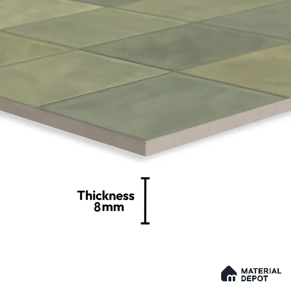 Highlighter Wall Tile TL 06554 Dove Green Decor 2 ft x 1 ft Ceramic Glossy Finish - 8 mm | Suitable for Living Room, Kitchen & Bathroom (Sample)