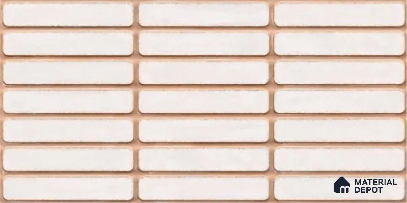 Subway Wall Tile TL 06543 B Mitica Blanco 2 ft x 1 ft Ceramic Matte Finish - 8 mm | Suitable for Kitchen & Bathroom | Please Expect a Slight Variation of Pattern