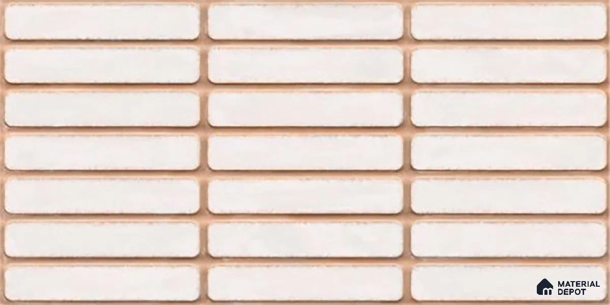 Subway Wall Tile TL 06543 B Mitica Blanco 2 ft x 1 ft Ceramic Matte Finish - 8 mm | Suitable for Kitchen & Bathroom | Please Expect a Slight Variation of Pattern