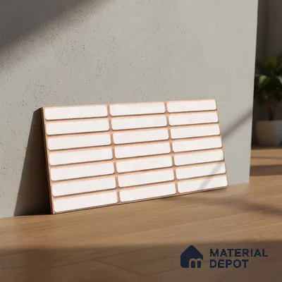 Subway Wall Tile TL 06543 B Mitica Blanco 2 ft x 1 ft Ceramic Matte Finish - 8 mm | Suitable for Kitchen & Bathroom | Please Expect a Slight Variation of Pattern