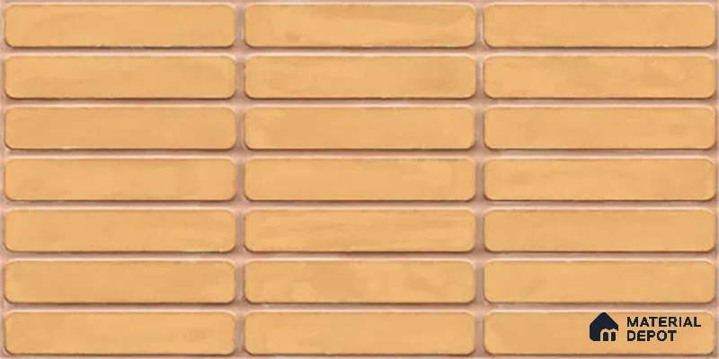 Subway Wall Tile TL 06543 C Mitica Orange 2 ft x 1 ft Ceramic Matte Finish - 8 mm | Suitable for Kitchen & Bathroom | Please Expect a Slight Variation of Pattern