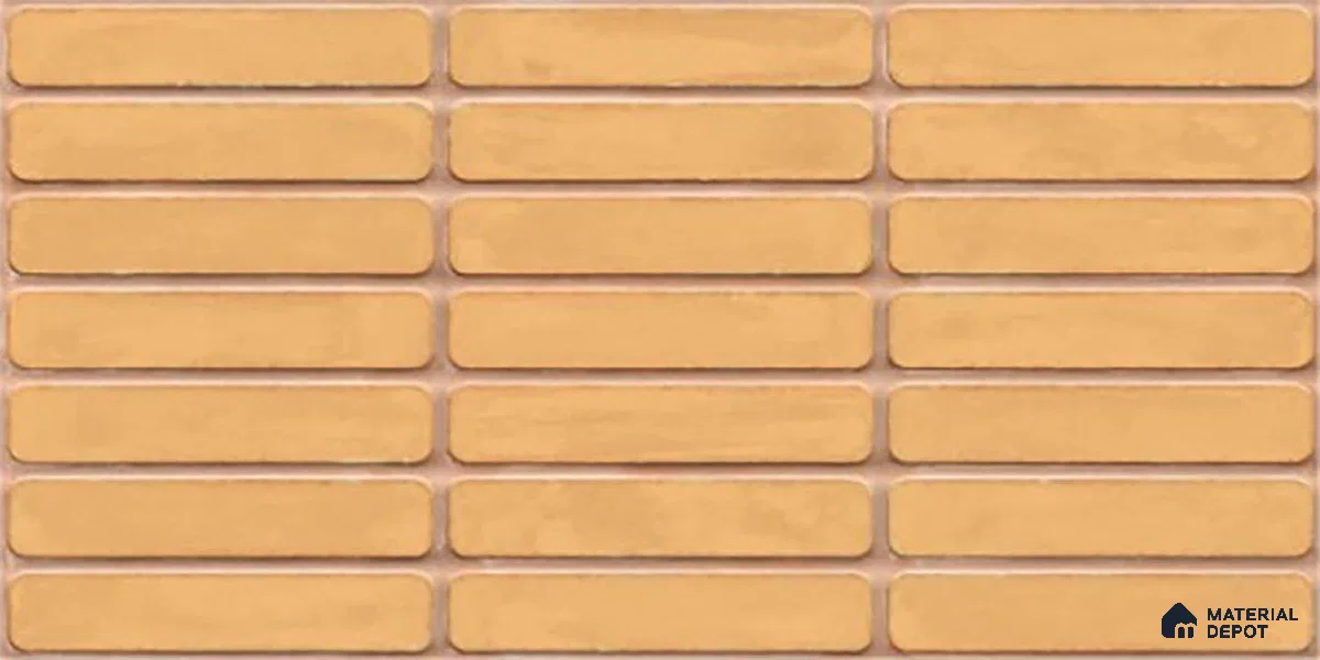 Subway Wall Tile TL 06543 C Mitica Orange 2 ft x 1 ft Ceramic Matte Finish - 8 mm | Suitable for Kitchen & Bathroom | Please Expect a Slight Variation of Pattern