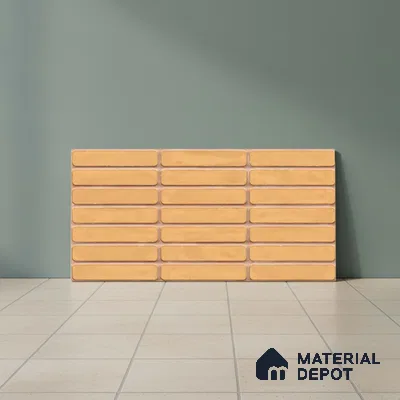 Subway Wall Tile TL 06543 C Mitica Orange 2 ft x 1 ft Ceramic Matte Finish - 8 mm | Suitable for Kitchen & Bathroom | Please Expect a Slight Variation of Pattern