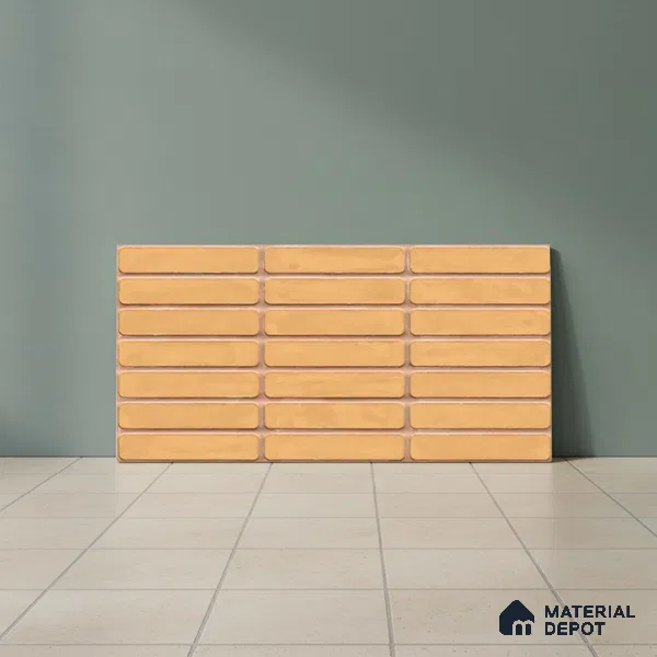 Subway Wall Tile TL 06543 C Mitica Orange 2 ft x 1 ft Ceramic Matte Finish - 8 mm | Suitable for Kitchen & Bathroom | Please Expect a Slight Variation of Pattern