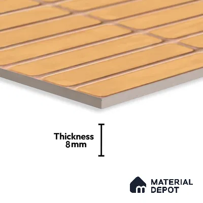 Subway Wall Tile TL 06543 C Mitica Orange 2 ft x 1 ft Ceramic Matte Finish - 8 mm | Suitable for Kitchen & Bathroom | Please Expect a Slight Variation of Pattern