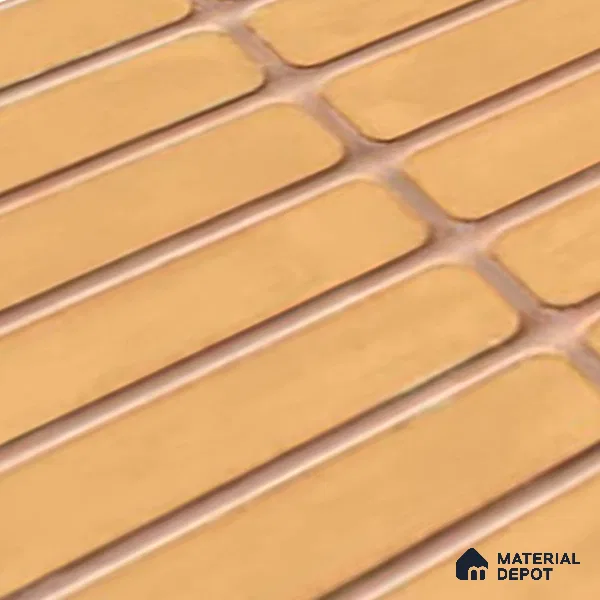 Subway Wall Tile TL 06543 C Mitica Orange 2 ft x 1 ft Ceramic Matte Finish - 8 mm | Suitable for Kitchen & Bathroom | Please Expect a Slight Variation of Pattern