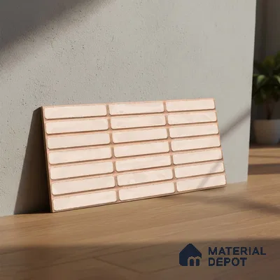 Subway Wall Tile TL 06543 D Mitica Beige 2 ft x 1 ft Ceramic Matte Finish - 8 mm | Suitable for Kitchen & Bathroom | Please Expect a Slight Variation of Pattern