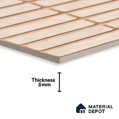 Subway Wall Tile TL 06543 D Mitica Beige 2 ft x 1 ft Ceramic Matte Finish - 8 mm | Suitable for Kitchen & Bathroom | Please Expect a Slight Variation of Pattern