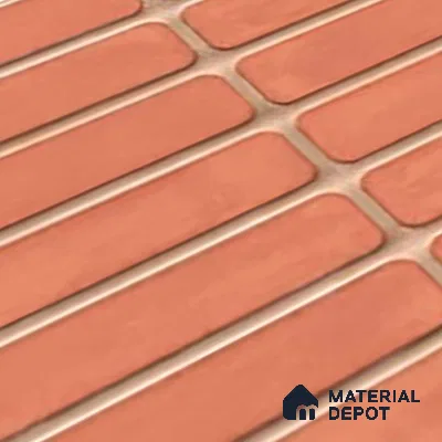 Subway Wall Tile TL 06543 E Mitica Red 2 ft x 1 ft Ceramic Matte Finish - 8 mm | Suitable for Kitchen & Bathroom | Please Expect a Slight Variation of Pattern