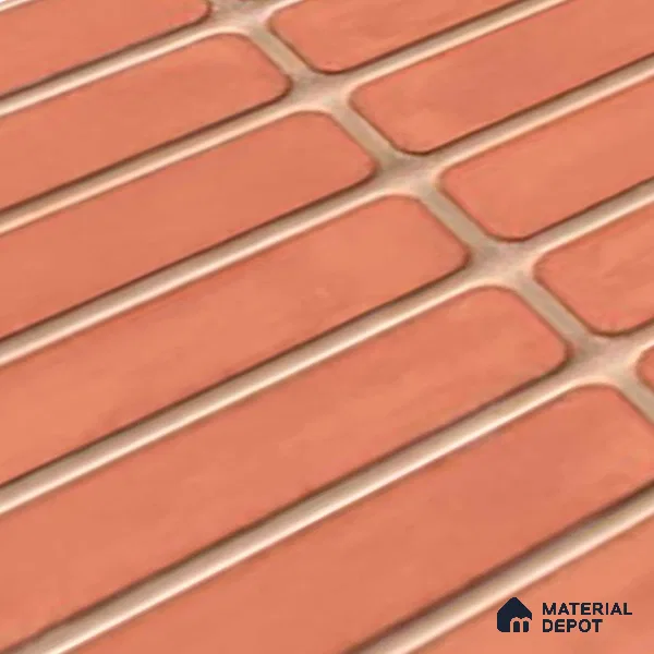 Subway Wall Tile TL 06543 E Mitica Red 2 ft x 1 ft Ceramic Matte Finish - 8 mm | Suitable for Kitchen & Bathroom | Please Expect a Slight Variation of Pattern