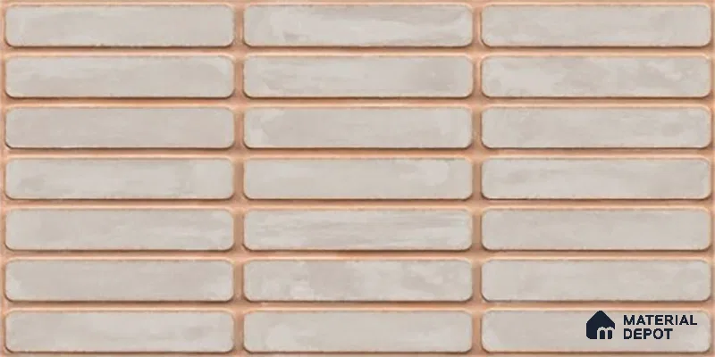 Subway Wall Tile TL 06543 F Mitica Gris 2 ft x 1 ft Ceramic Matte Finish - 8 mm | Suitable for Kitchen & Bathroom | Please Expect a Slight Variation of Pattern