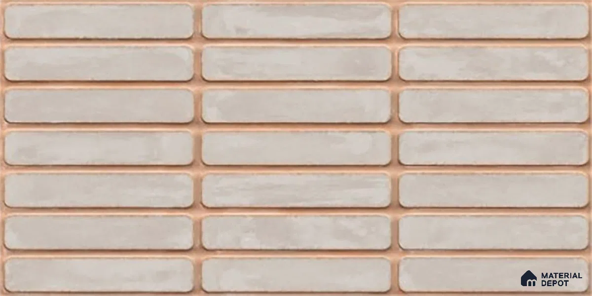 Subway Wall Tile TL 06543 F Mitica Gris 2 ft x 1 ft Ceramic Matte Finish - 8 mm | Suitable for Kitchen & Bathroom | Please Expect a Slight Variation of Pattern