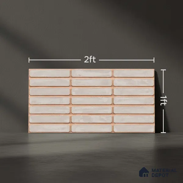 Subway Wall Tile TL 06543 F Mitica Gris 2 ft x 1 ft Ceramic Matte Finish - 8 mm | Suitable for Kitchen & Bathroom | Please Expect a Slight Variation of Pattern