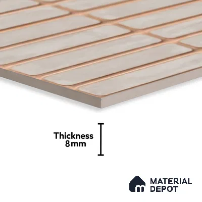 Subway Wall Tile TL 06543 F Mitica Gris 2 ft x 1 ft Ceramic Matte Finish - 8 mm | Suitable for Kitchen & Bathroom | Please Expect a Slight Variation of Pattern