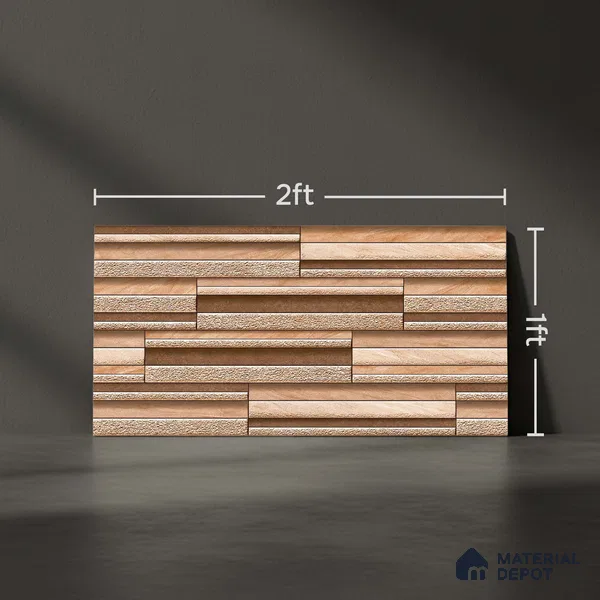 TL 01756 Sandy Beige 2 ft x 1 ft Matte Finish Ceramic Elevation Wall Tile - 10 mm