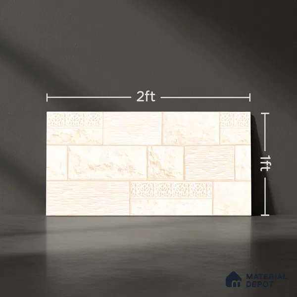TL 01509 Sandy White 600x300 mm Ceramic Elevation Tile - 10 mm
