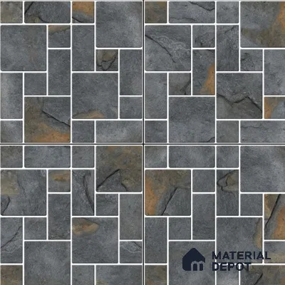 Budget Friendly Stone Look Value for Money Parking Grey Floor Tile 16 x 16 inch | TL 00601 | Vitrified Matte Finish Tile - 12 mm | Suitable For Parking, Outdoor, Balcony & Terrace | Pattern Alignment May Vary | 2-3 mm Spacer is Mandatory