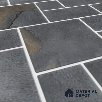 Budget Friendly Stone Look Value for Money Parking Grey Floor Tile 16 x 16 inch | TL 00601 | Vitrified Matte Finish Tile - 12 mm | Suitable For Parking, Outdoor, Balcony & Terrace | Pattern Alignment May Vary | 2-3 mm Spacer is Mandatory