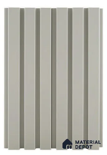 Grey Patterned Louver Grey 212 9 ft x 4.7 inch MDF Panel - 18 mm | Suitable for Feature Wall, TV Unit & Living Room | Width is Subjected to 5% Variation