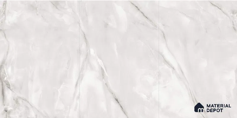 TL 00350 Grey 6 ft x 4 ft Glossy Finish Endless Vitrified Wall & Floor Tile - 9 mm | Adhesive and Spacers Must be Used During Installation