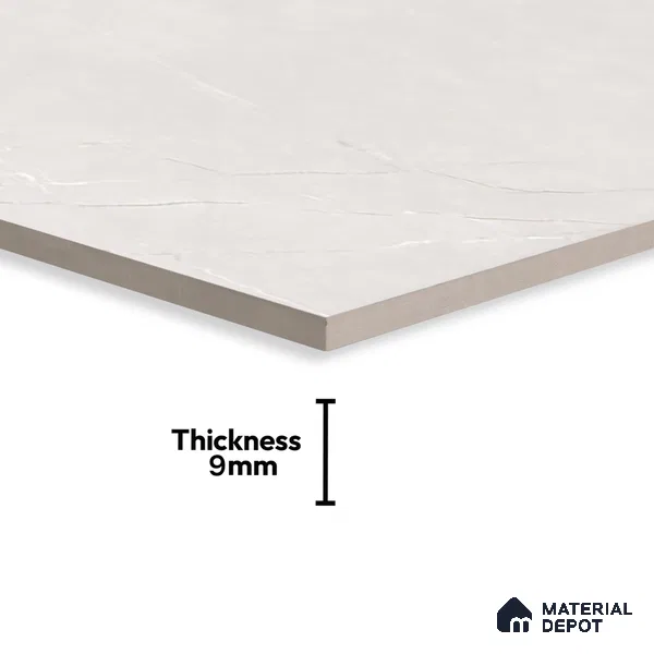Marble Floor & Wall Tile TL 05620 B Bianco Armel 4 ft x 2 ft Matte Finish Vitrified Tile - 9 mm