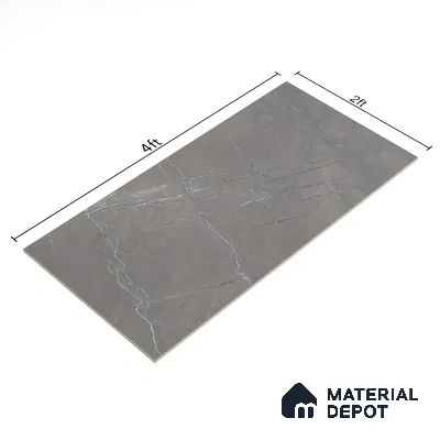 Marble Floor & Wall Tile TL 05620 Grey Armel 4 ft x 2 ft Matte Finish Vitrified Tile - 9 mm