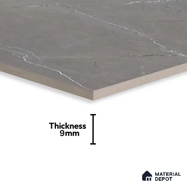 Marble Floor & Wall Tile TL 05620 Grey Armel 4 ft x 2 ft Matte Finish Vitrified Tile - 9 mm