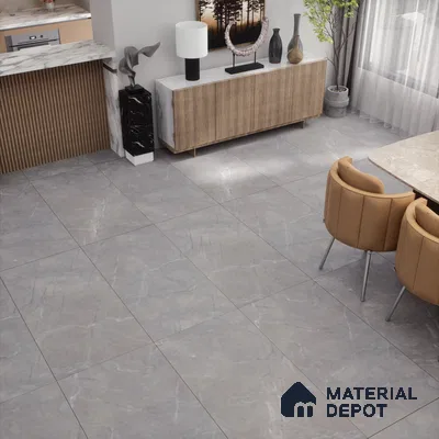 Marble Floor & Wall Tile TL 05620 Grey Armel 4 ft x 2 ft Matte Finish Vitrified Tile - 9 mm
