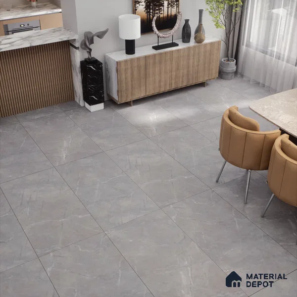 Marble Floor & Wall Tile TL 05620 Grey Armel 4 ft x 2 ft Matte Finish Vitrified Tile - 9 mm