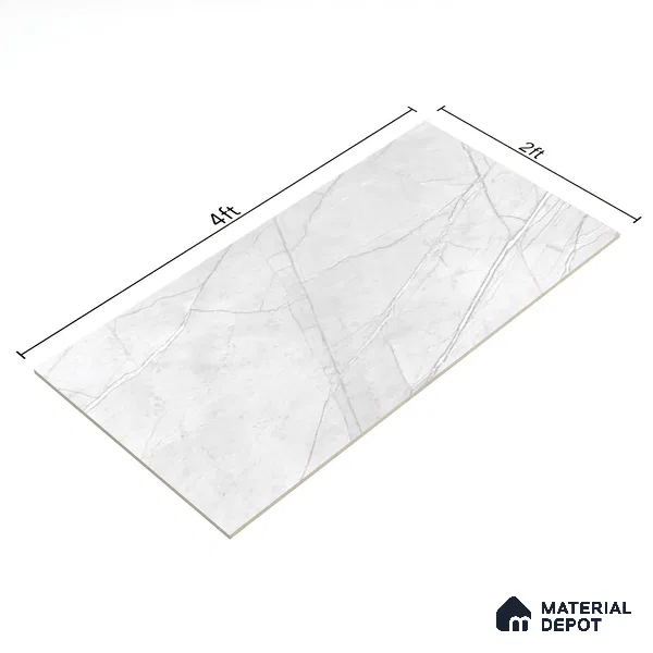 Marble Floor & Wall Tile TL 05618 B Bianco Avila 4 ft x 2 ft Matte Finish Vitrified Tile - 9 mm