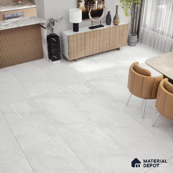 Marble Floor & Wall Tile TL 05618 B Bianco Avila 4 ft x 2 ft Matte Finish Vitrified Tile - 9 mm