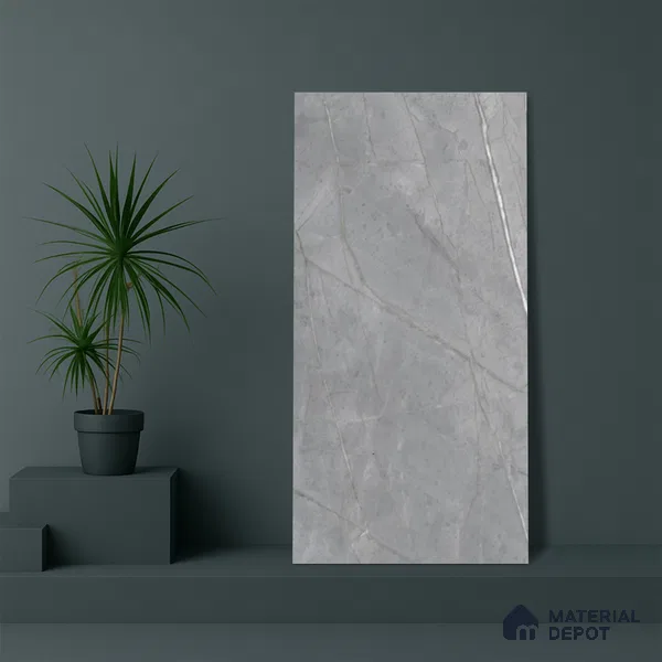 Marble Floor & Wall Tile TL 05618 Grey Avila 4 ft x 2 ft Matte Finish Vitrified Tile - 9 mm