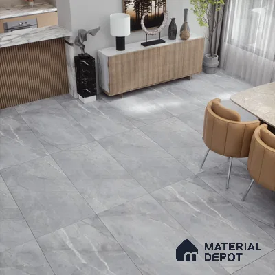 Marble Floor & Wall Tile TL 05618 Grey Avila 4 ft x 2 ft Matte Finish Vitrified Tile - 9 mm
