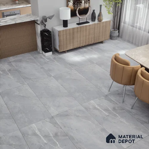 Marble Floor & Wall Tile TL 05618 Grey Avila 4 ft x 2 ft Matte Finish Vitrified Tile - 9 mm