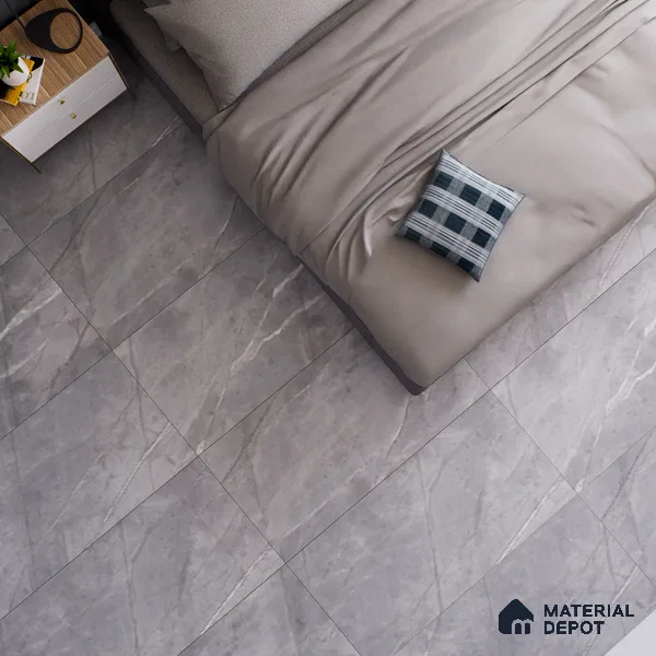 Marble Floor & Wall Tile TL 05618 Grey Avila 4 ft x 2 ft Matte Finish Vitrified Tile - 9 mm