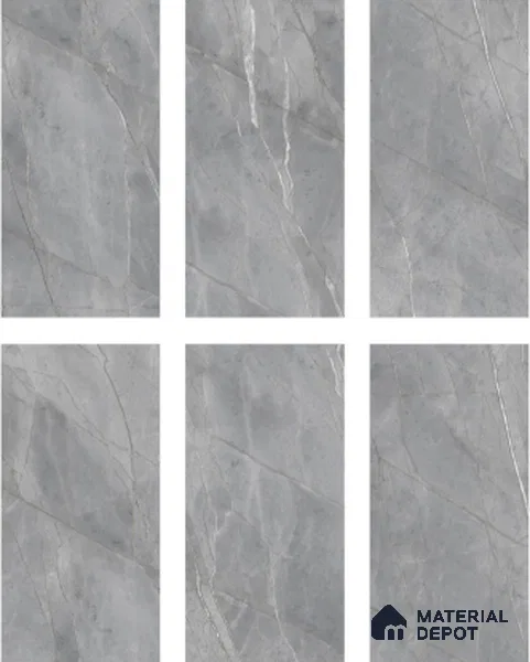 Marble Floor & Wall Tile TL 05618 Grey Avila 4 ft x 2 ft Matte Finish Vitrified Tile - 9 mm