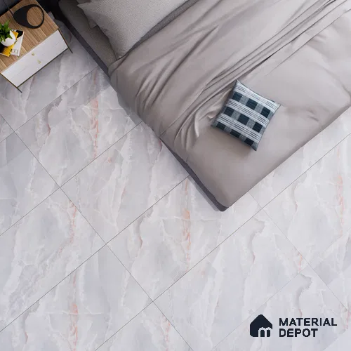 Marble Floor & Wall Tile TL 05569 Grey Carvista 4 ft x 2 ft Glossy Finish Vitrified Tile - 9 mm (Random 3)