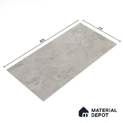 Cement Look Floor Tile TL 06635 B Alivar Bianco 4 ft x 2 ft Vitrified Matte Finish - 9 mm | (Random 5) | Suitable for Living Room, Bedroom, Bathroom, Kitchen, Office, Elevation & Dining (Sample)