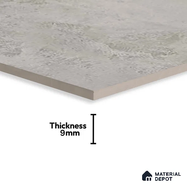 Cement Look Floor Tile TL 06635 B Alivar Bianco 4 ft x 2 ft Vitrified Matte Finish - 9 mm | (Random 5) | Suitable for Living Room, Bedroom, Bathroom, Kitchen, Office, Elevation & Dining (Sample)