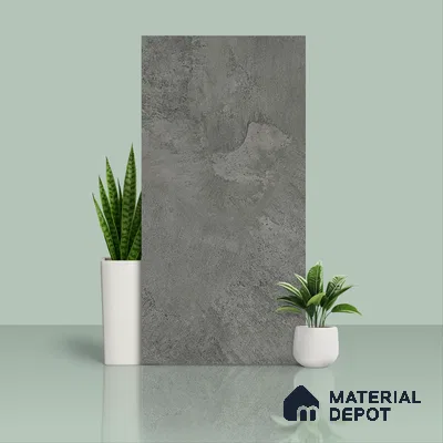 Cement Look Floor Tile TL 06635 Alivar Grey 4 ft x 2 ft Vitrified Matte Finish - 9 mm | (Random 5) | Suitable for Living Room, Bedroom, Bathroom, Kitchen, Office, Elevation & Dining (Sample)